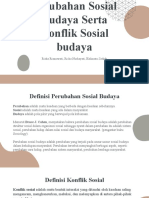 Perubahan Sosial Budaya Serta Konflik Sosial