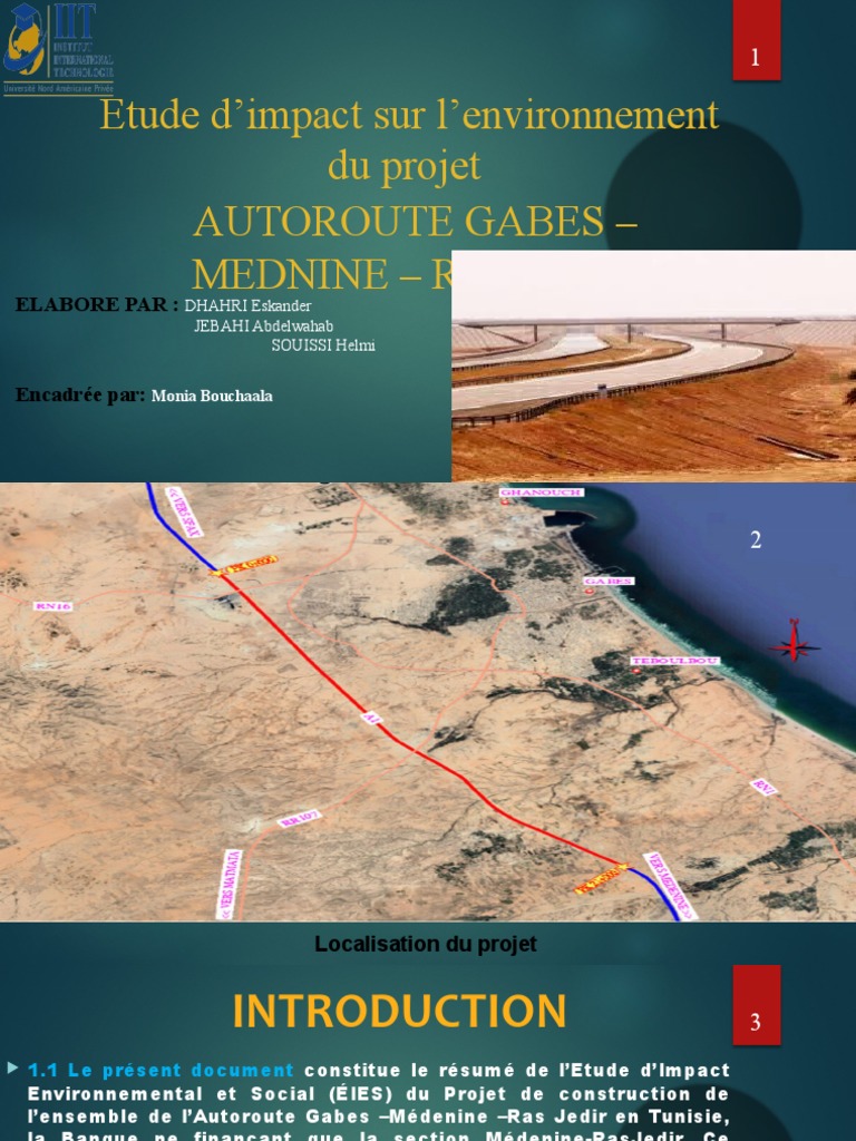 Étude d'Impact Environnemental Autoroute Gabes | PDF | Pollution de l ...