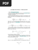 Laguerre Polynomials - Normalization