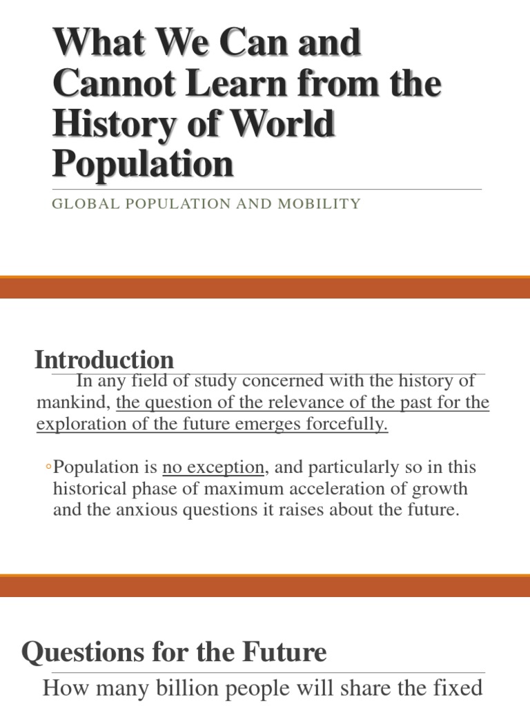 Insights from World Population History | PDF | Economic Growth | Demography