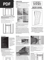 Codel Entry Door Installation Instructions 