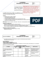 Modelo - Programa de Auditorías Internas