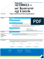 W142100023 - Dasar Konversi Energi Listrik: Tugas 2.alat Konvesi Dan Pendukungnya