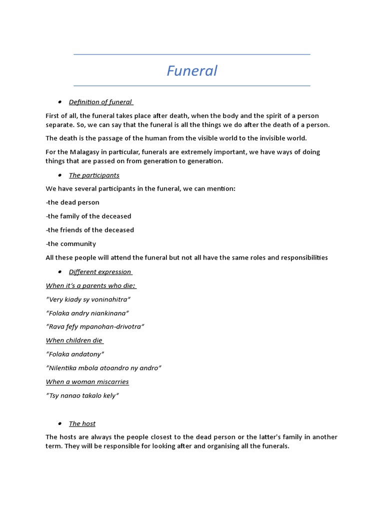 Funeral | PDF | Burial | Folklore