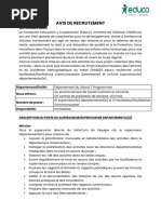 Avis Recrutement FC SD Littoral Educo