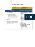 1-1 Temario - Biología 11 - 2023 Fecha de Aplicación: 5 Mayo