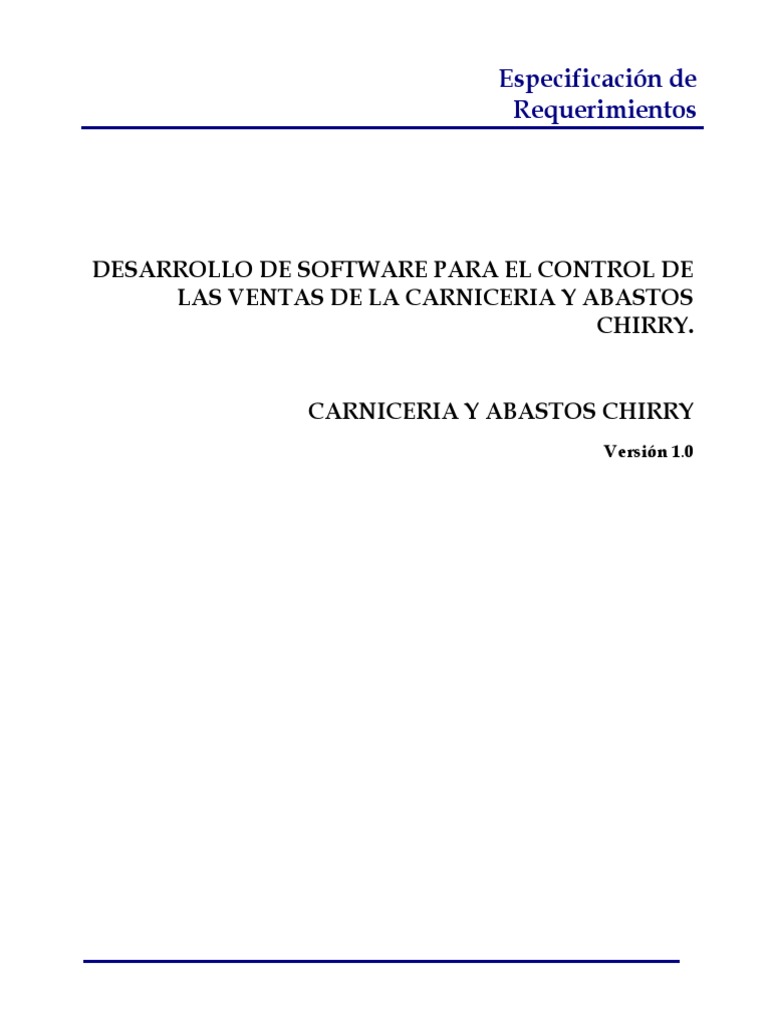 Especificación de Requerimientos RNF | PDF | Usuario (informática ...