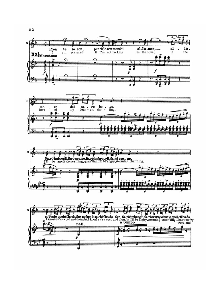 Pronta Io Son From Don Pasquale by Donizetti | PDF