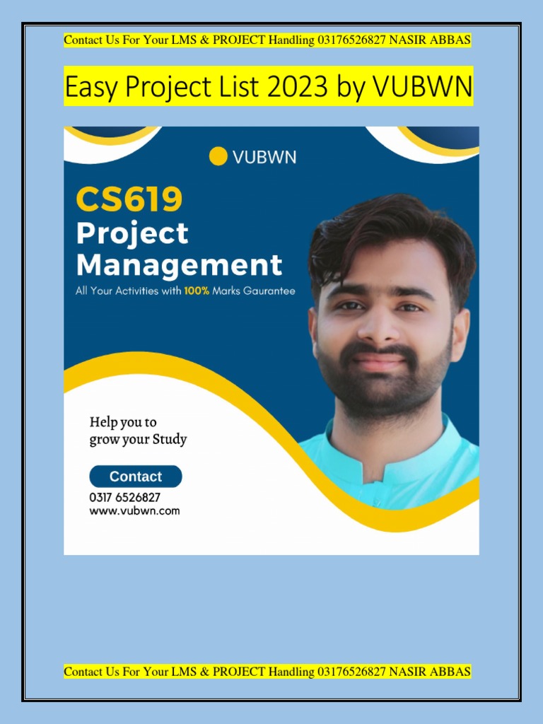 Top 10 easy project to be selected for vubwn students pdf
