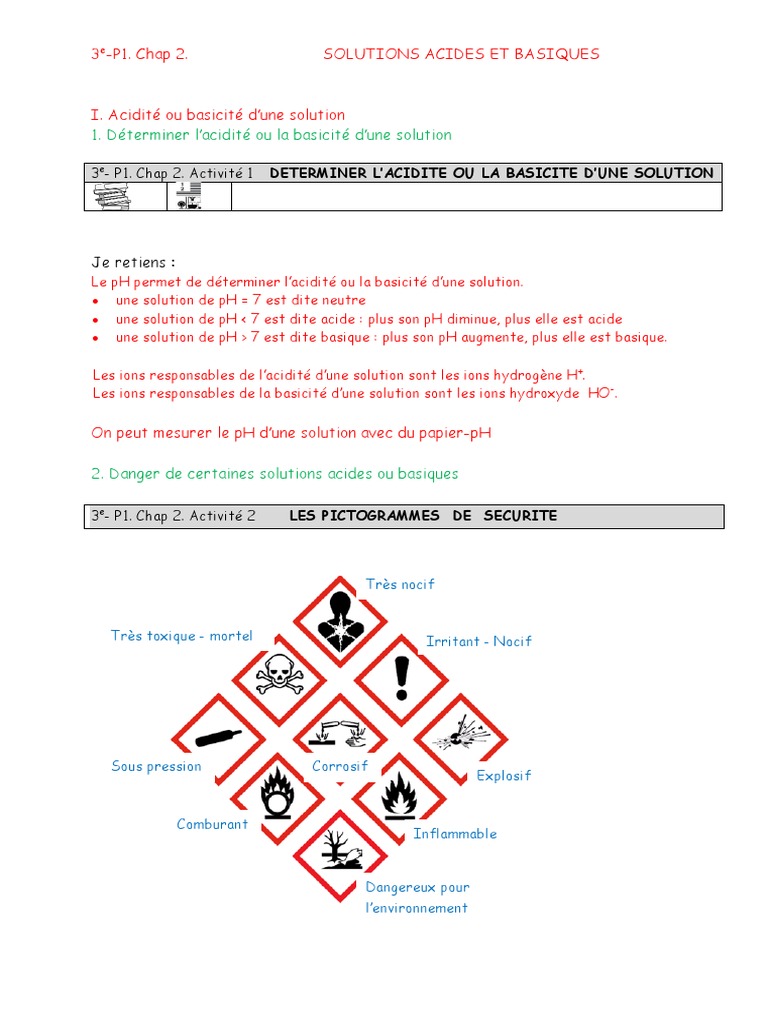 Chap 3 | PDF | Acide | Acide chlorhydrique