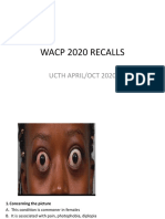 Wacp 2020 Recalls: Ucth April/Oct 2020