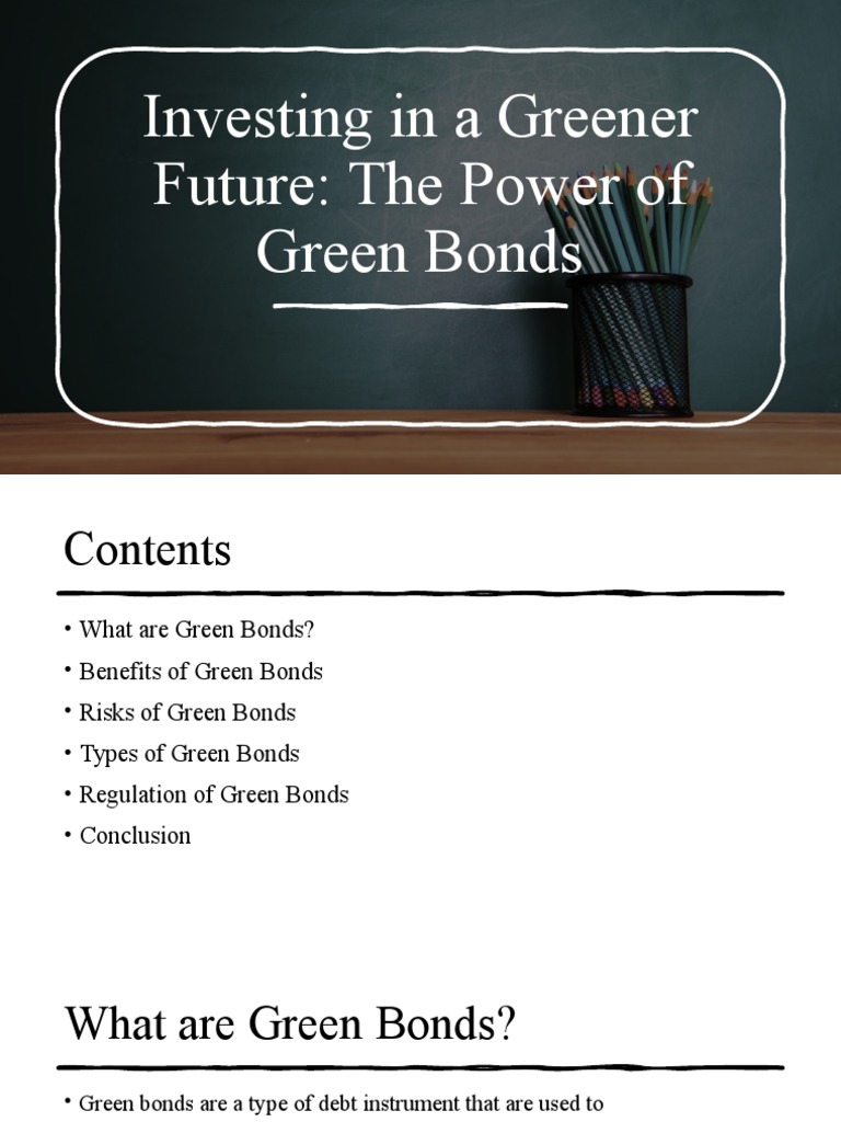 Green Bonds Pdf Bonds Finance Investing