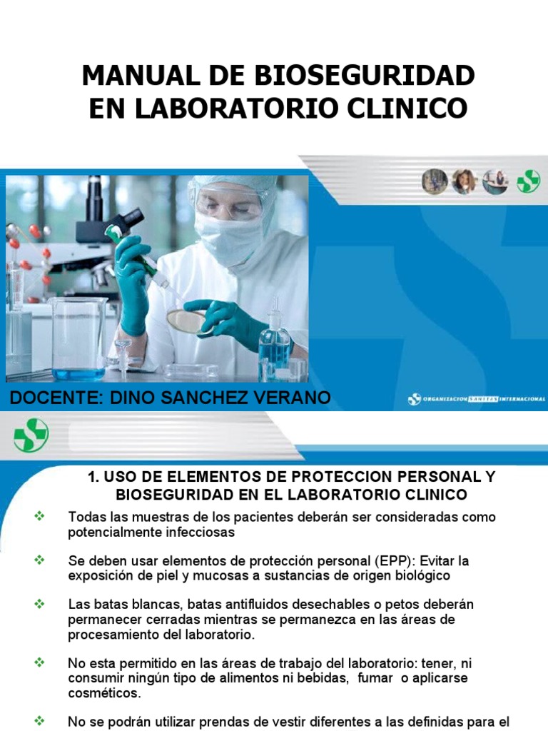 Bioseguridad y EPP en Laboratorio Clínico | PDF | Lavado de manos ...
