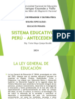 Sistema Educativo en El Perú - Antecedentes