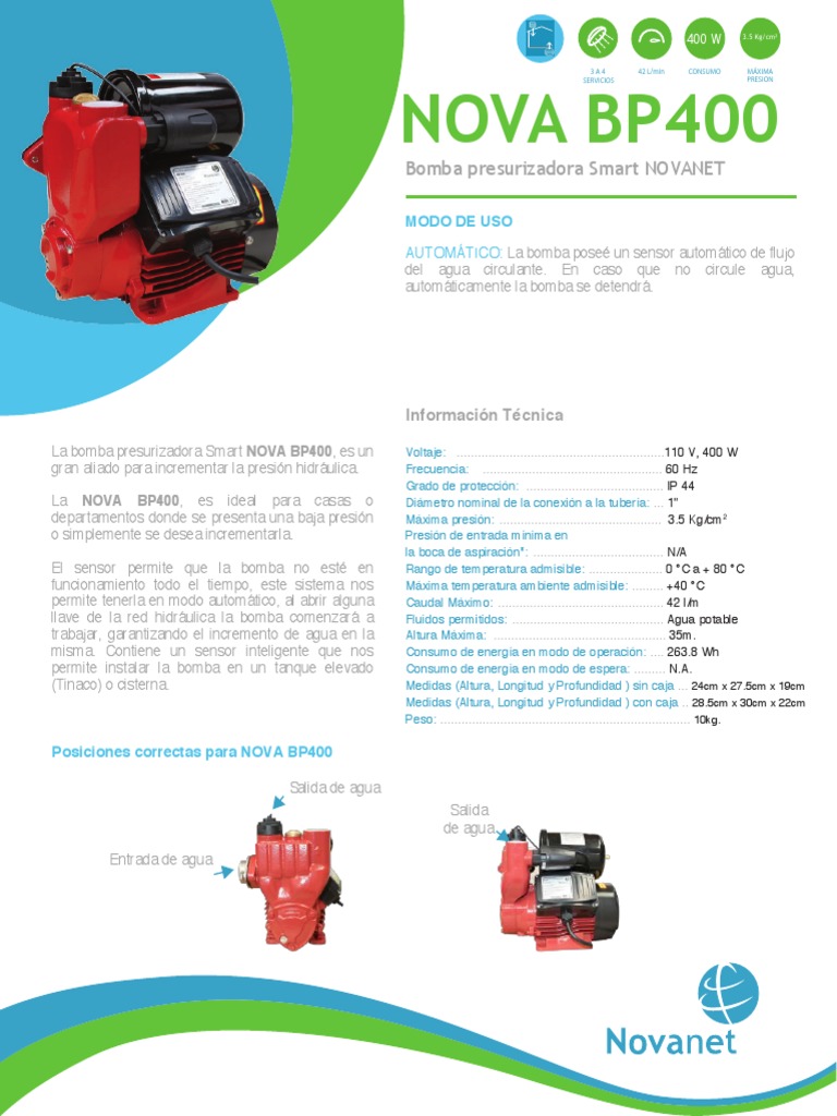 Ficha Tecnica Nova Bp400 Pdf