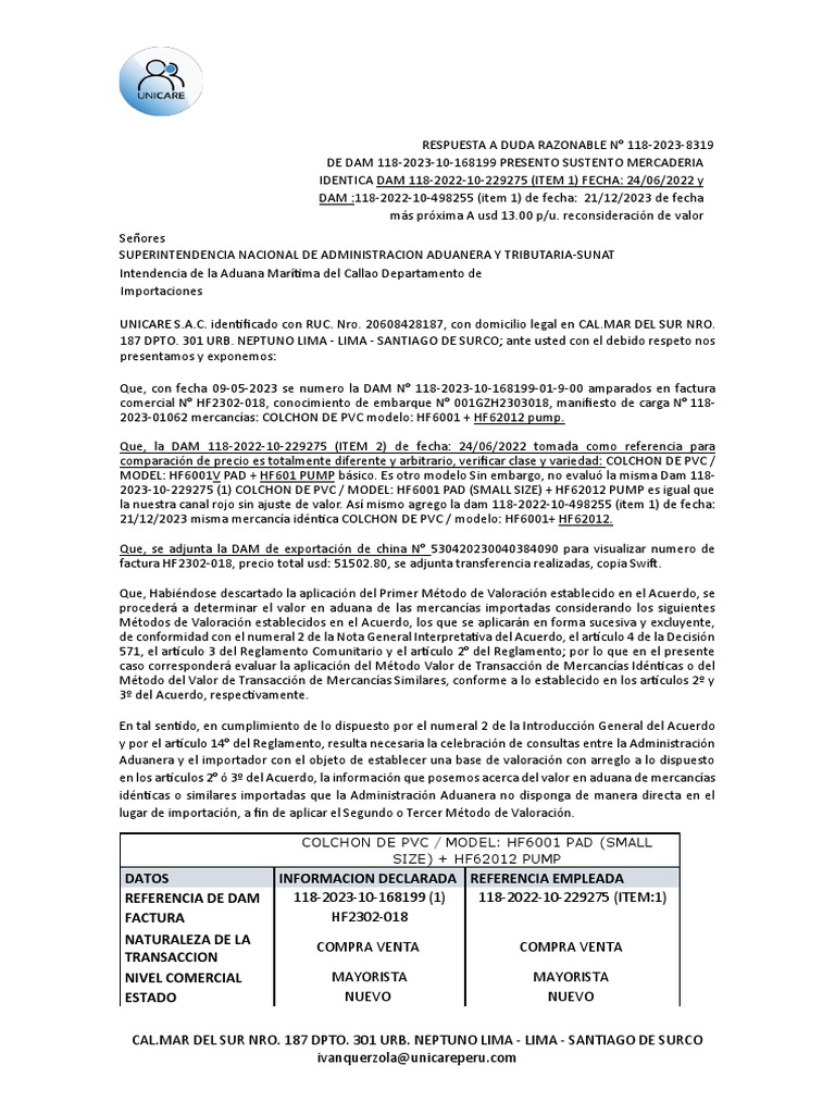 Respuesta A Duda Razonable | PDF | Economias