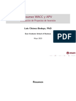 Resumen WACC y APV: Evaluaci On de Proyectos de Inversi On