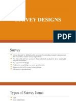  Survey Designs