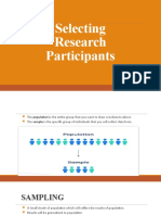 Selecting Research Participants 