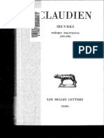 Claudien Oeuvres - Belles Lettres - Vol. II 1