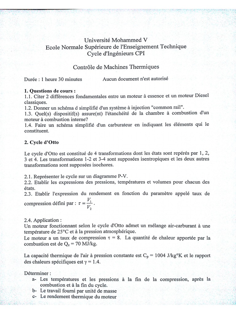 Chap.7 Machines Thermiques : Début chap. 25 Machines thermiques – MJGOPT