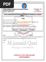 CS401-Assignment No.1 Solution by M.junaid Qazi