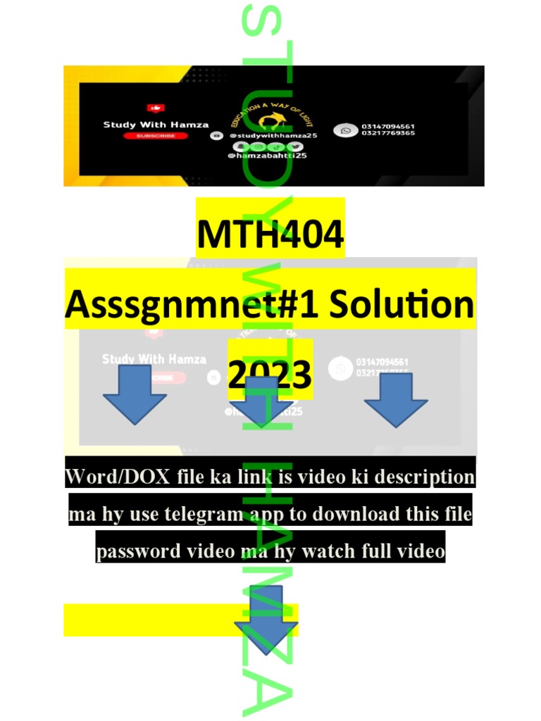 MTH404 Assignment 1 Solutions | PDF