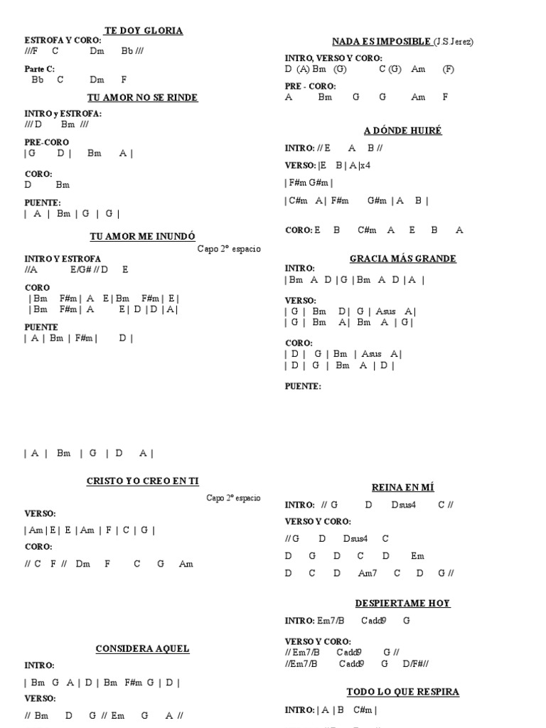 Alabanzas Acordes Pdf