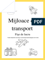 Mijloace de Transport - Fișe de Lucru