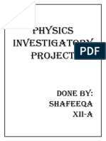 Physics Investigatory Project