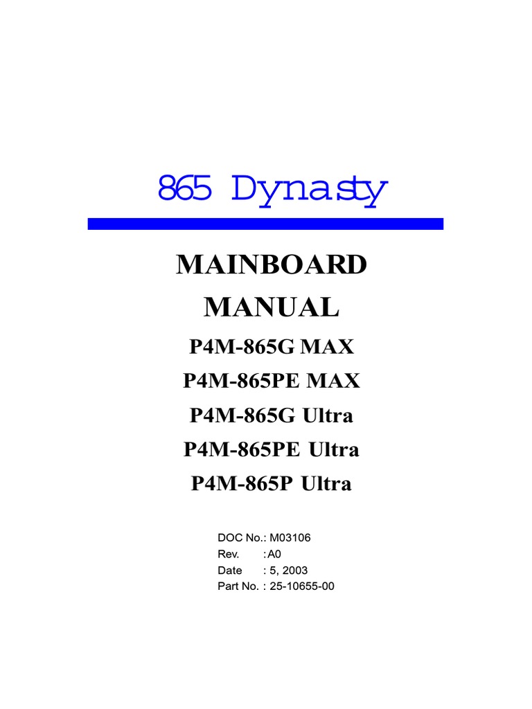MAINBOARD MANUAL P4M-865G MAX P4M-865PE ... - Maxdata | PDF | Bios ...
