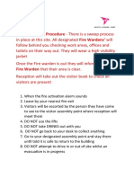 1.1 Fire Evacuation Procedure