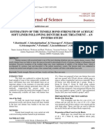 Estimation of The Tensile Bond Strength of Acrylic