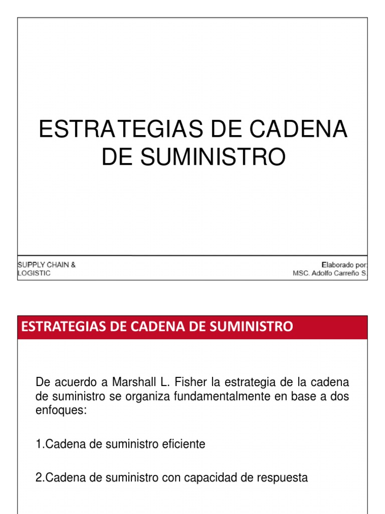 Estrategias de Cadena de Suministro | PDF | Inventario | Logística