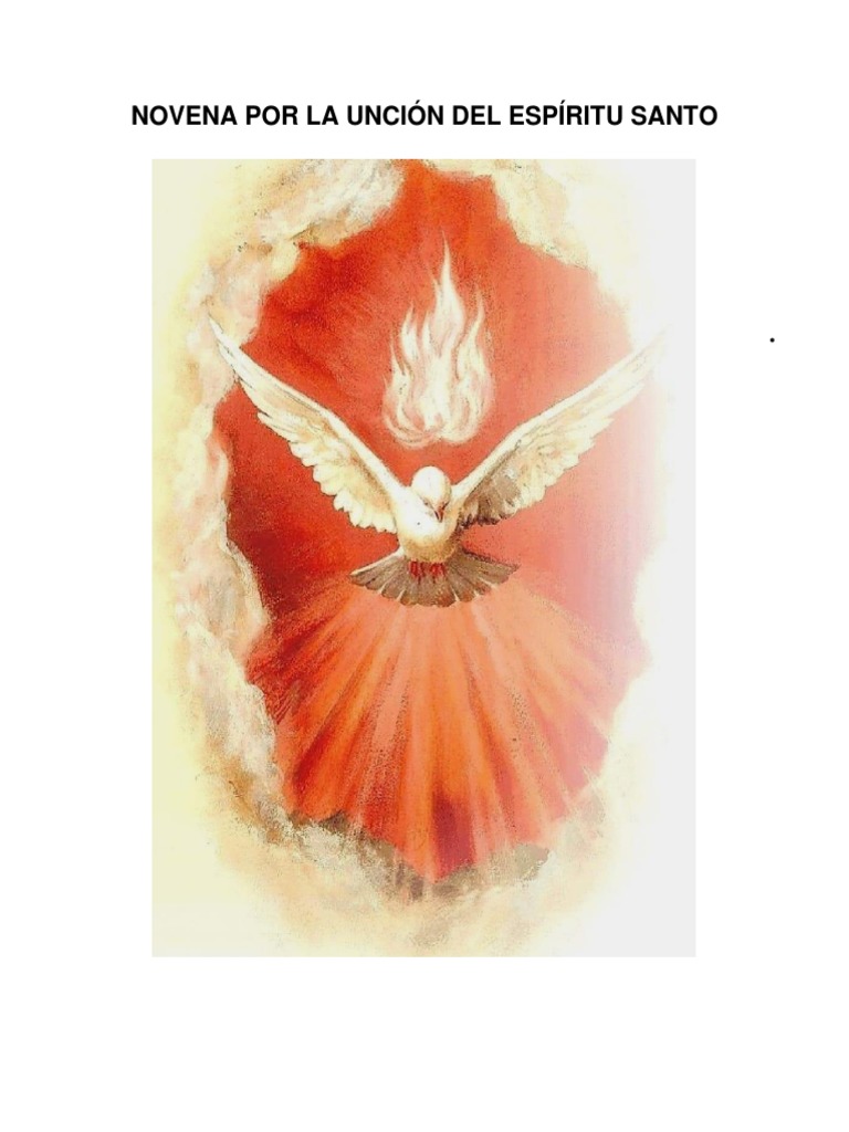 Novena para la Unción del Espíritu Santo | PDF | María, madre de Jesús