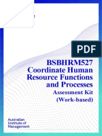 BSBHRM527 - Coordinate Human Resource Functions and Processes