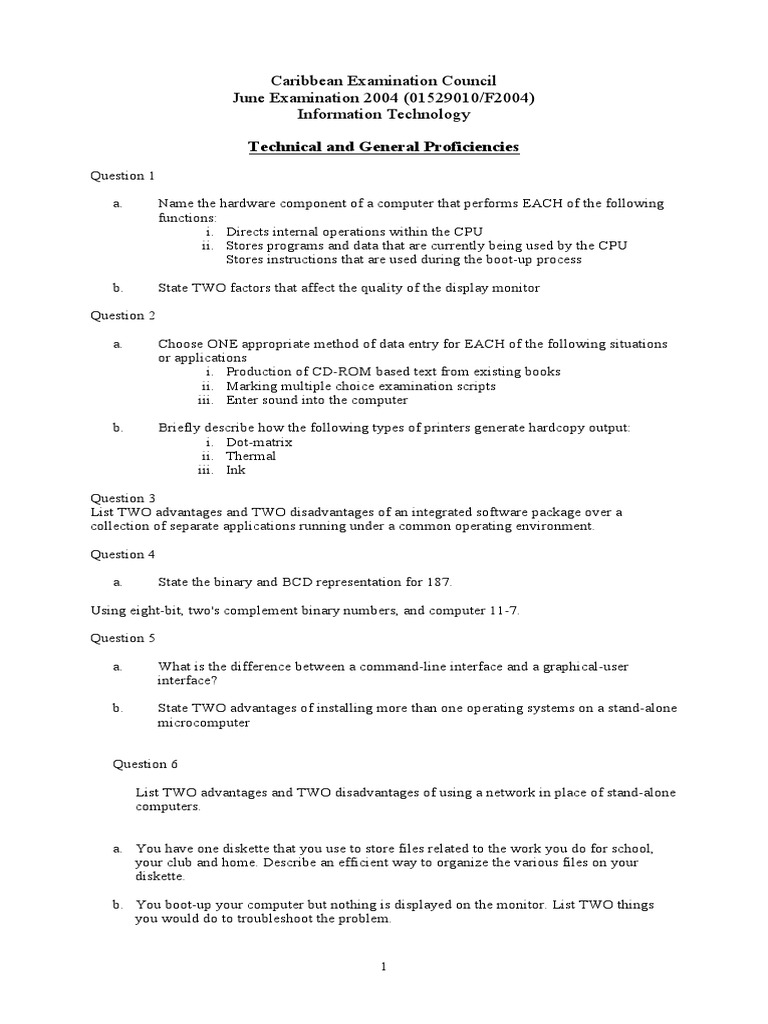 Csec information technology p2 2002 pdf internet information