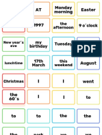 Flash Cards, Prepositions of Time