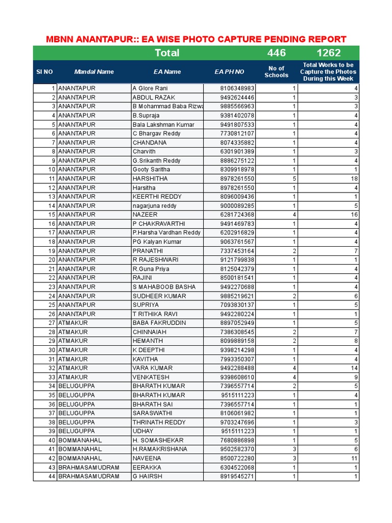 School Photo Capture Status Report | PDF | Cinema Of India