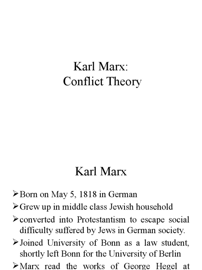 karl marx conflict theory essays pdf