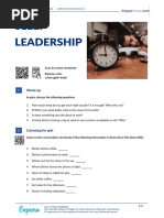 Sleep Leadership British English Student