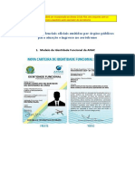 Modelos de Credenciais Oficiais Emitidas Por Órgãos Públicos para Atuação e Ingresso No Aeródromo