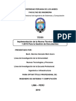 Tesis: Implementación de La Norma Técnica ISO 15489-1:2016 para La Gestión de Documentos