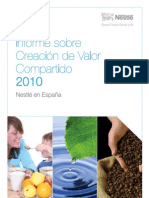 Nestlé España - Informe Sobre Creación de Valor Compartido 2010