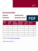 Risk Assessment Template: Company Name: Assessment Carried Out By: Date of Next Review: Date Assessment Was Carried Out