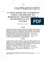 A Oralidade No Flamenco Como Superação de Memórias Traumáticas e Insurgência Do Povo Gitano