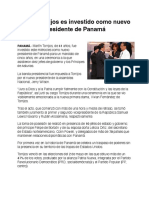 Martín Torrijos Es Investido Como Nuevo Presidente de Panamá