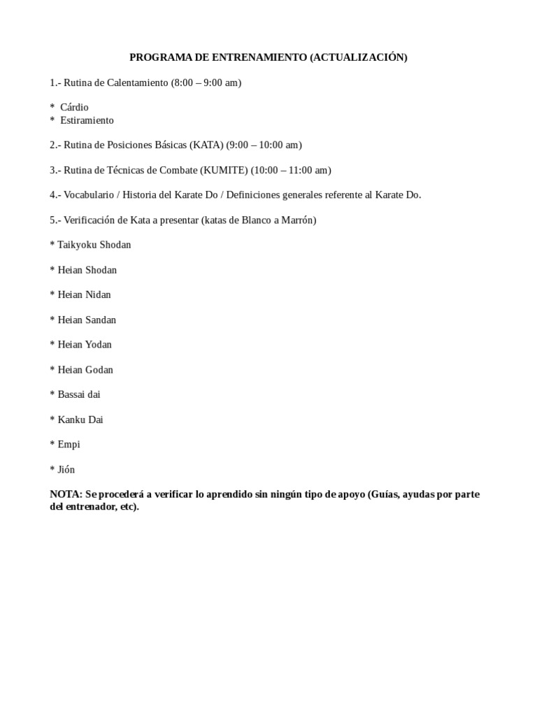 Programa de Entrenamiento MARIA TERESA Y MARIA JOSÉ | PDF | Artes ...