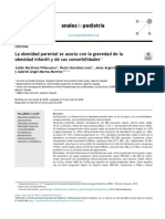 La Obesidad Parental Se Asocia Con La Gravedad de La Obesidad Infantil y de Sus Comorbilidades