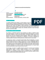 Informe Evaluación Psicopedagógica. Zúñiga Scarlette